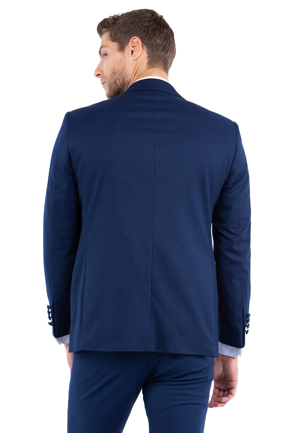 Navy Zegarie Notch Lapel Tuxedo Jacket For Men