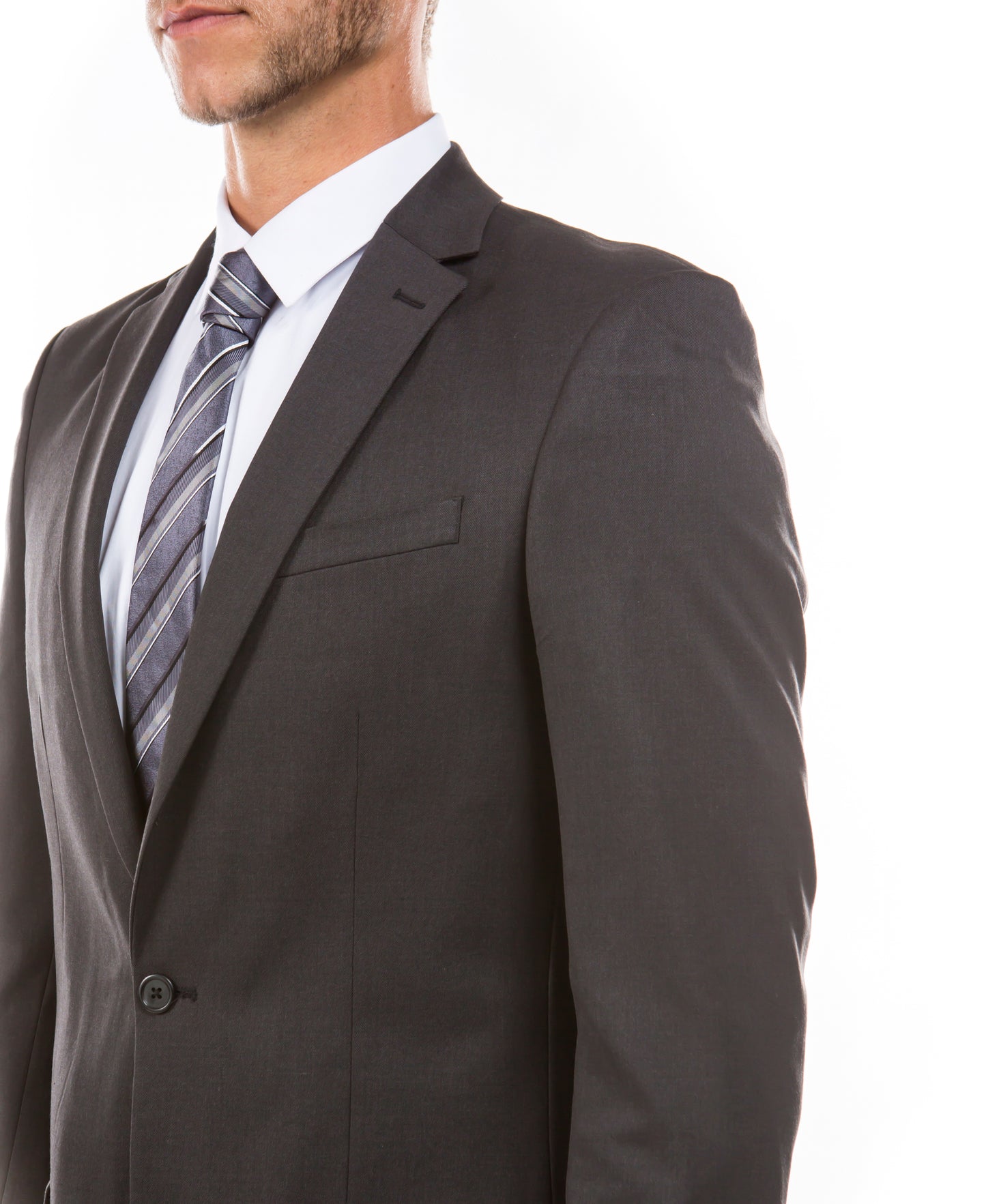 Dark Grey Zegarie Suit Separates Solid Dinner Jacket For Men