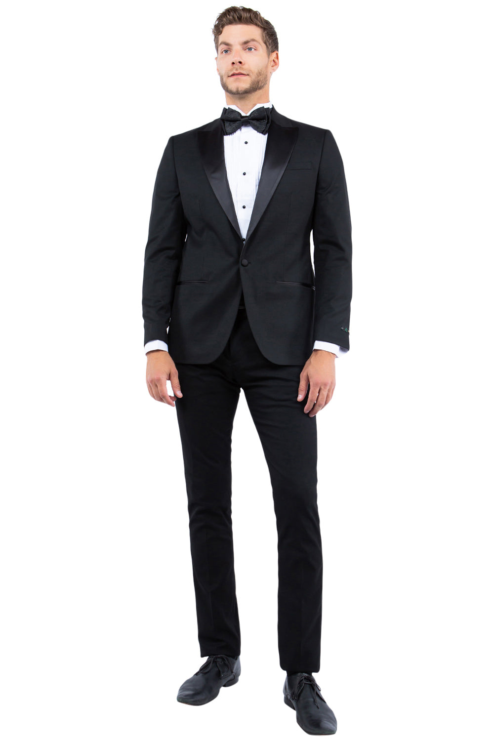Black Zegarie Peak Lapel Tuxedo Jacket For Men
