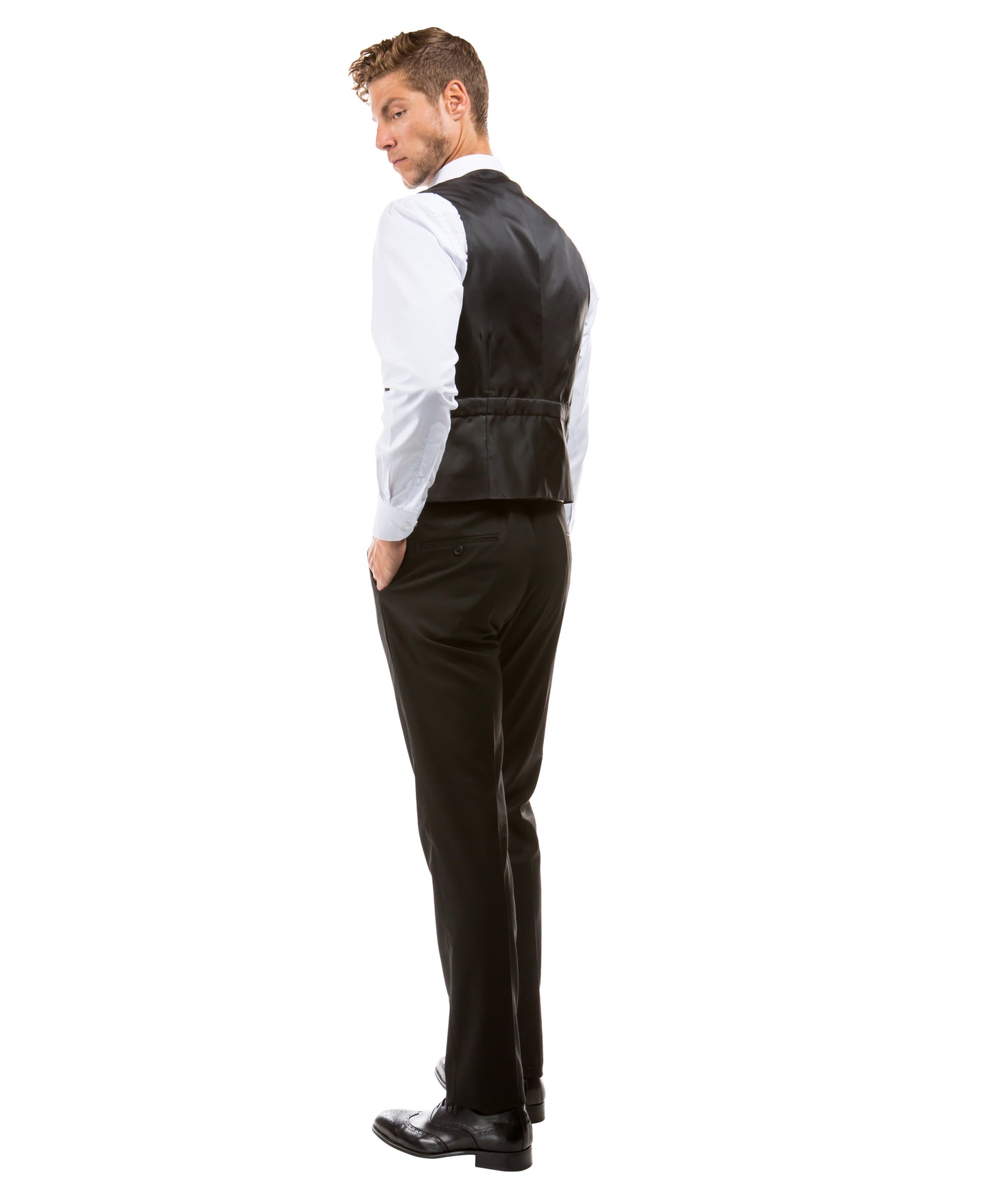 Black Zegarie Suit Separates Solid Men's Vests For Men