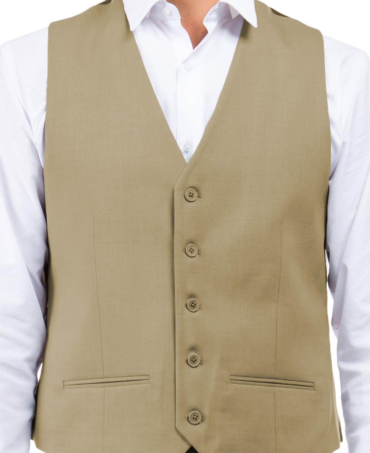 Tan Zegarie Suit Separates Solid Men's Vests For Men